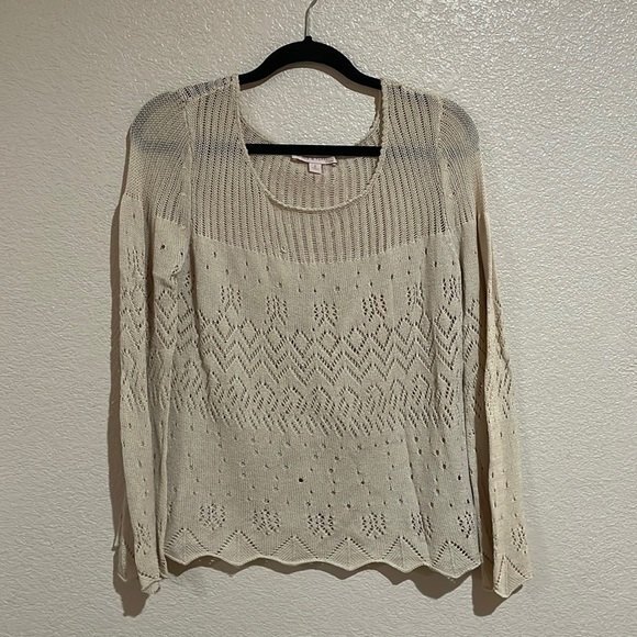 Alberta Ferretti Knit Cream Sweater With Beautiful Details size Small - Picture 1 of 8